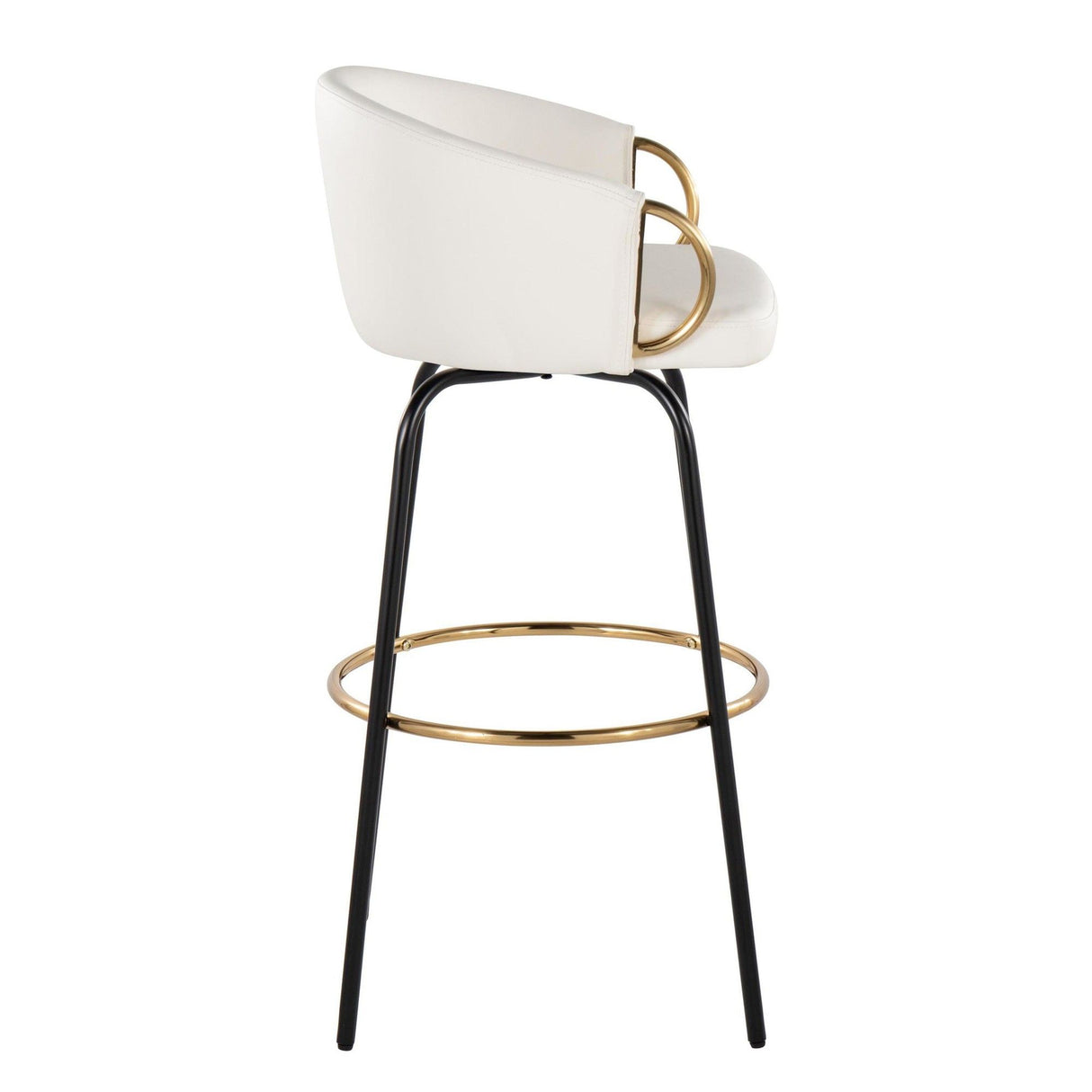 Claire - 30" Fixed-Height Barstool (Set of 2) - Black Base