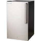 Fire Magic 20-Inch 4.0 Cu. Ft. Premium Left Hinge Compact Refrigerator - Stainless Steel Door / Black Cabinet - 3598-DL