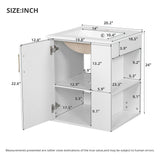 Wall Mounted Bathroom Cabinet With Side Shelf Combo, Vanity With Sink - White