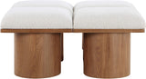 Pavilion - 4 Piece Modular Bench With Brown Base
