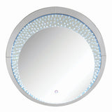 Nysa - 39" Accent Mirror With LED - Mirrored & Faux Crystals