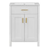 Bathroom Vanity Combo With Ceramic Sink, Luxurious Space-Saving Vanity, 2 Soft Close Doors