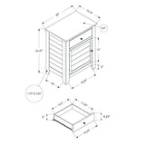 Accent Table With Storage Drawer - Blue