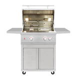 Summerset Quest 30-in 2 Burner Freestanding Propane Grill w/ Rear Infrared Burner, Rotisserie Kit, & Drop-In Griddle Plate