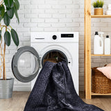 Maval - 5' X 8' Washable Area Rug - Black / Gray