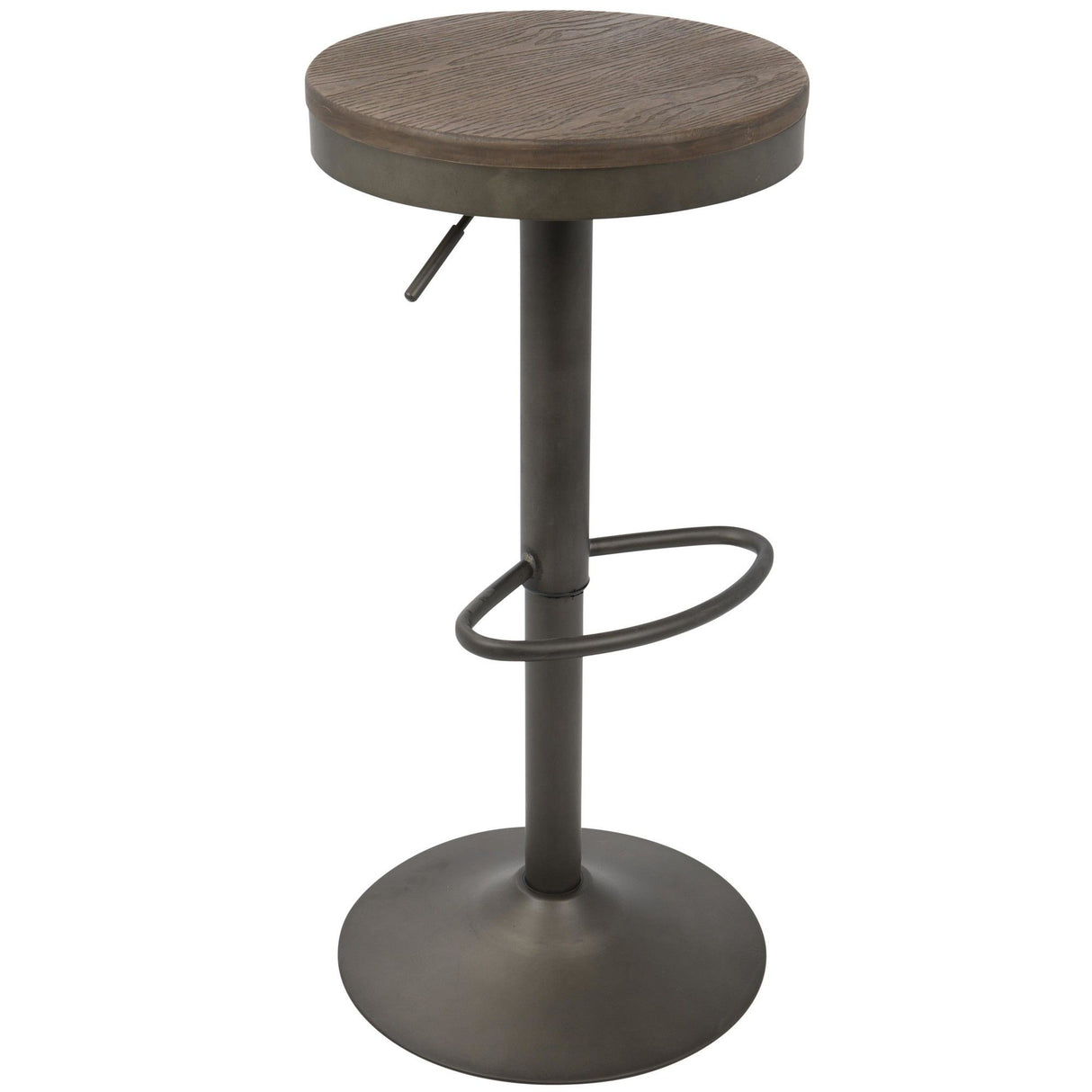 Dakota - Adjustable Barstool (Set of 2) - Antique Metal And Brown