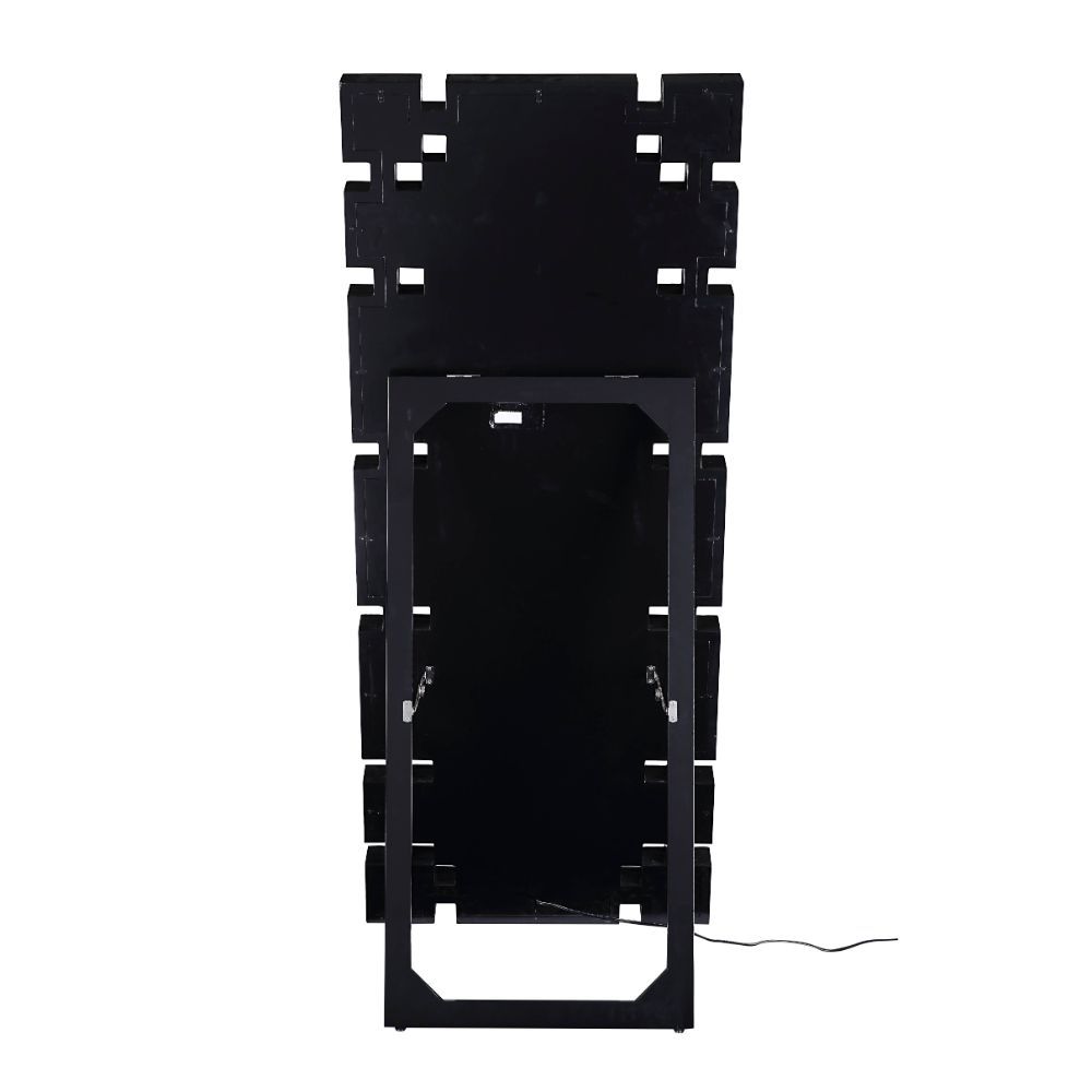 Noralie - Floor Mirror With Faux Diamonds - Mirrored