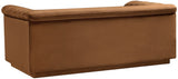 Cascade - Velvet Loveseat - Saddle