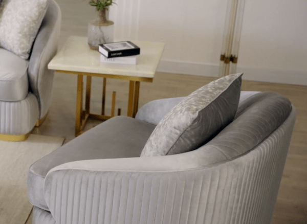 HD-7008 - Chair - Gray / Gold