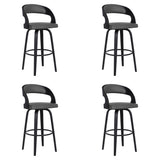 Shelly - 30" Bar Height Swivel Bar Stool With Black Frame