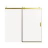 Frameless Single Sliding Soft Close Shower Doors, 3 / 8" Tempered Glass Reversible Installatio