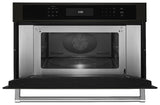 KitchenAid KMBP100EBS black stainless built-in microwave angle