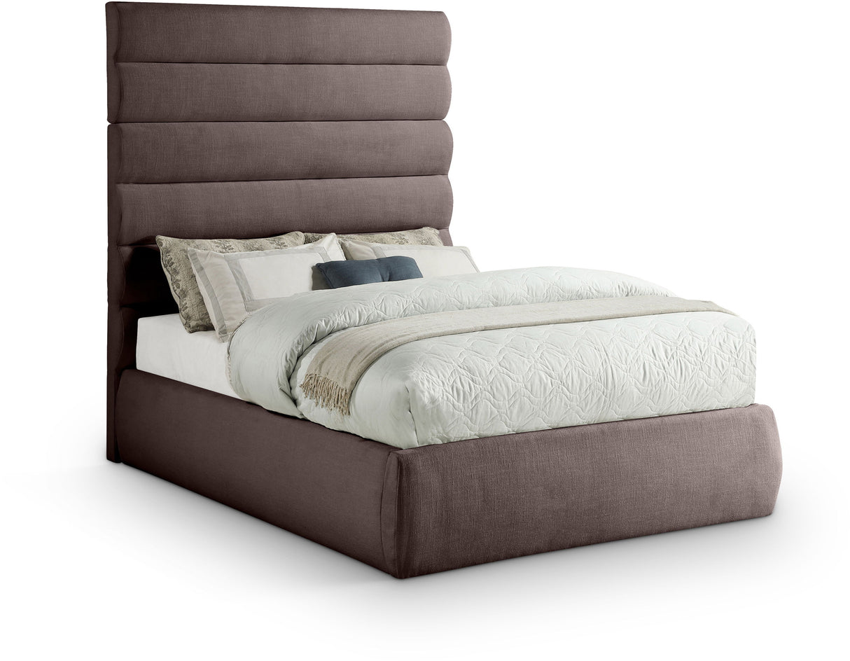 Adam - Linen Fabric Bed With 70.5" Headboard