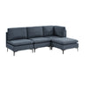 Upholstered Modular Sectional With Tall Legs, Medium Firm Seat