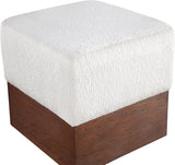 Havre - Ottoman / Stool With Brown Base