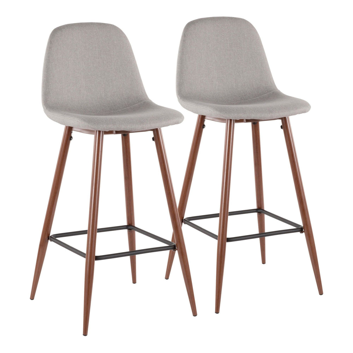 Pebble - 30" Fixed-Height Barstool (Set of 2) - Beige