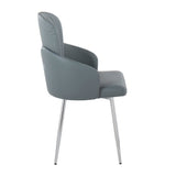 Dahlia - Contemporary Dining Chair (Set of 2) - Chrome Metal