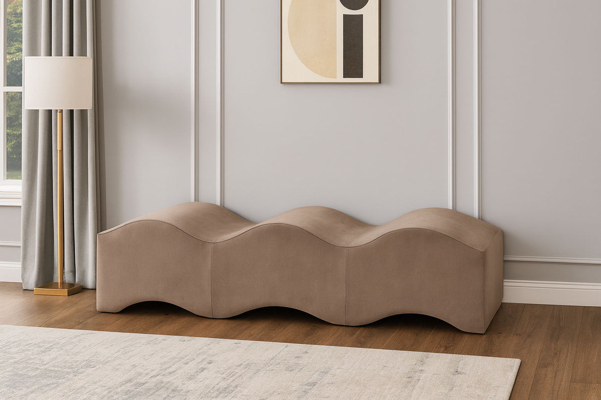 Wave - Velvet Bench