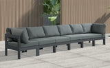Nizuc - Outdoor Patio 6 Seat Modular Sofa With Gray Frame