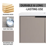 Contemporary Wall Mounted Bathroom Vanity With Resin Double Sink