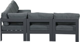 Nizuc - Outdoor Patio 5 Piece Modular Sectional With Gray Frame