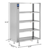 Five-Shelve Commercial Take Out Warmer Cabinet with Touch Screen in Stainless-Steel, UL and NSF Listed (KM-WSC-T5)