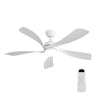 52" Ceiling Fan With 3 Color Dimmable LED Light, 5 Blades, Remote Control, Reversible DC Motor