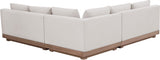Solace - Olefin Performance Fabric 3 Piece Outdoor Patio Modular Sectional (2 Loveseats & Corner Chair)