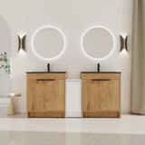 Freestanding Bathroom Vanity With Sink, Storage Cabinets, Soft Closing Doors
