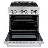 30 in. Kitchen Package with Stainless Steel Dual Fuel Range, Range Hood, Microwave Drawer and Classic Dishwasher - (4KPRARH30MWDW) -