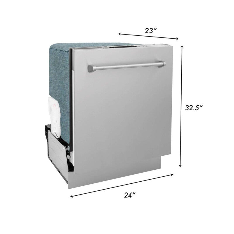 30 in. Kitchen Package with Stainless Steel Dual Fuel Range, Range Hood, Microwave Drawer and Classic Dishwasher - (4KPRARH30MWDW) -