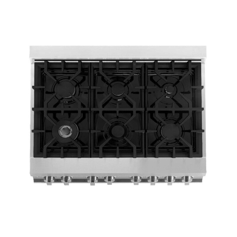 36 in. Kitchen Package with Stainless Steel Dual Fuel Range, Range Hood, Microwave Drawer and Classic Dishwasher - (4KPRARH36MWDW) -