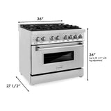 36 in. Kitchen Package with Stainless Steel Dual Fuel Range, Range Hood, Microwave Drawer and Classic Dishwasher - (4KPRARH36MWDW) -