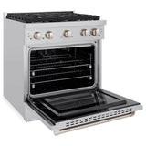 30 in. Kitchen Package with Stainless Steel Gas Range, Range Hood, Microwave Drawer and Tall Tub Dishwasher - (4KPSGRRH30MWDWV) -