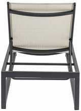 Maldives - Water Resistant Outdoor Patio Adjustable Sun Chaise Lounge Chair With Gray Base