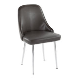 Marcel - Contemporary Dining Chair (Set of 2) - Chrome Frame