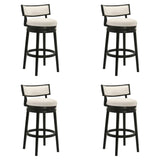 Noely - Modern Farmhouse Swivel Wood Bar Height Kitchen Bar Stool