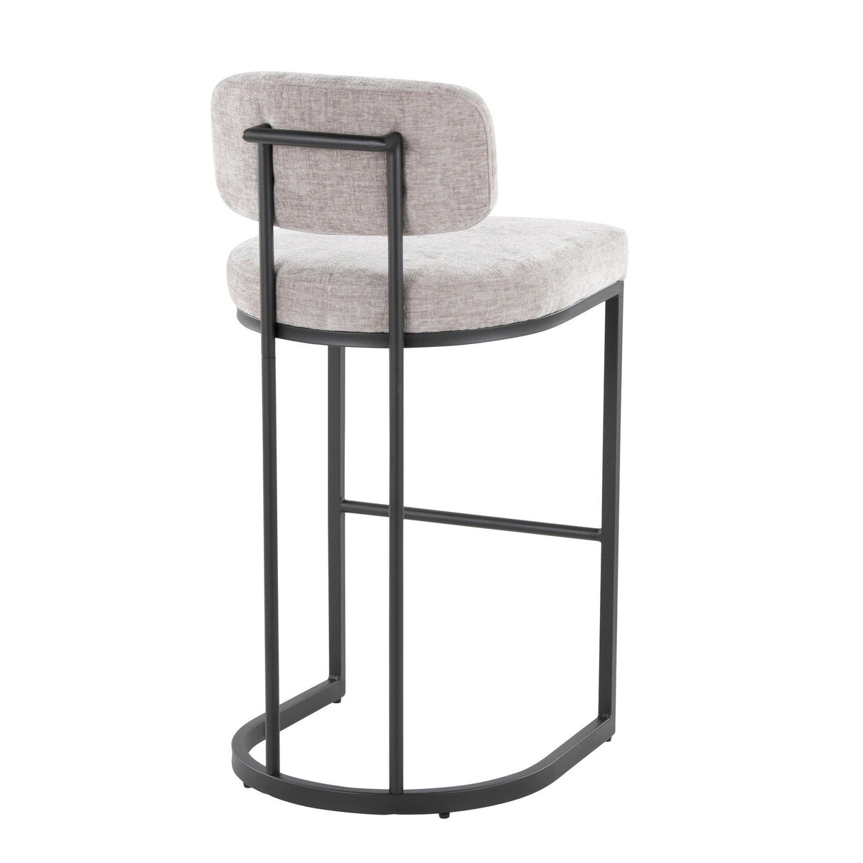 Demi - Fixed-Height Barstool (Set of 2) - Black Metal Base