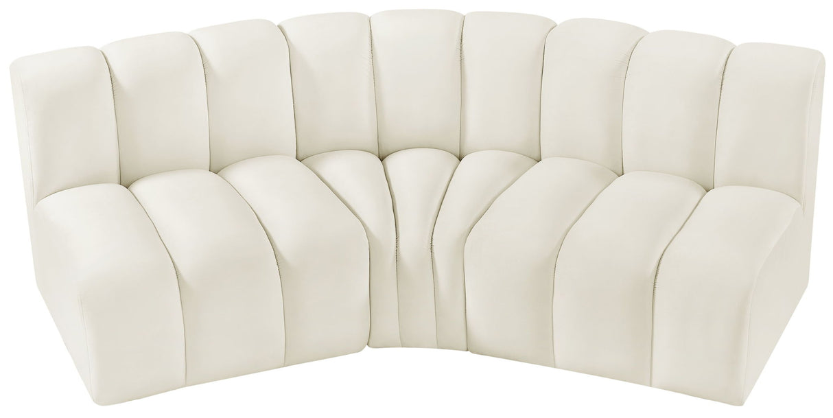 Arc - Velvet 3 Piece Modular Corner Sofa