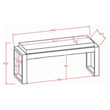 Sled - Leg Accent Bench With Abstract Upholstery - White