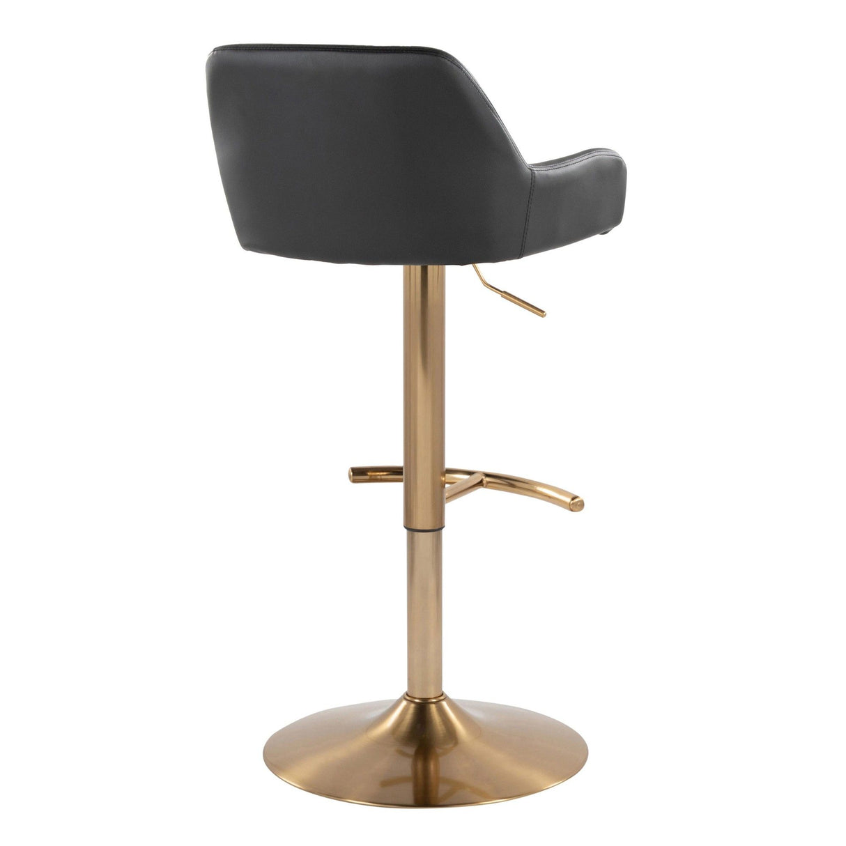 Daniella - Adjustable Barstool (Set of 2) - Gold Base