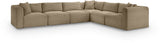 Shaggy - Fabric 6 Piece Modular Corner Sectional
