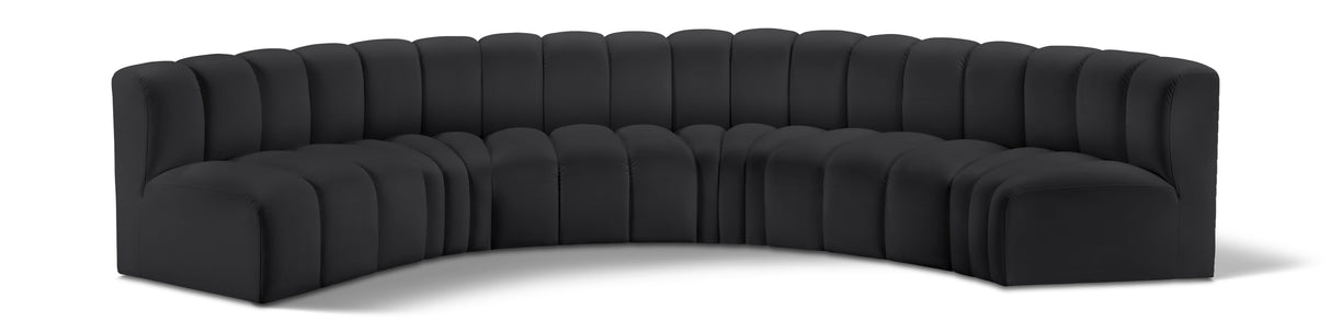 Arc - Faux Leather 6 Piece U-Shaped Modular Sofa