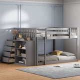 Bunk Bed With 4 Drawers And 3 Shelves