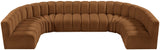 Arc - Velvet Modular U-Shaped Sectional - Saddle