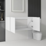 Floating Bathroom Vanity Cabinet With Soft Close Double Doors, Spacious Interior Storage, Wall Mounted, Cabinet Only