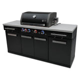 Mont Alpi Compact Series 6 Ft Propane Outdoor Kitchen Island in Black Stainless Steel - MA-957