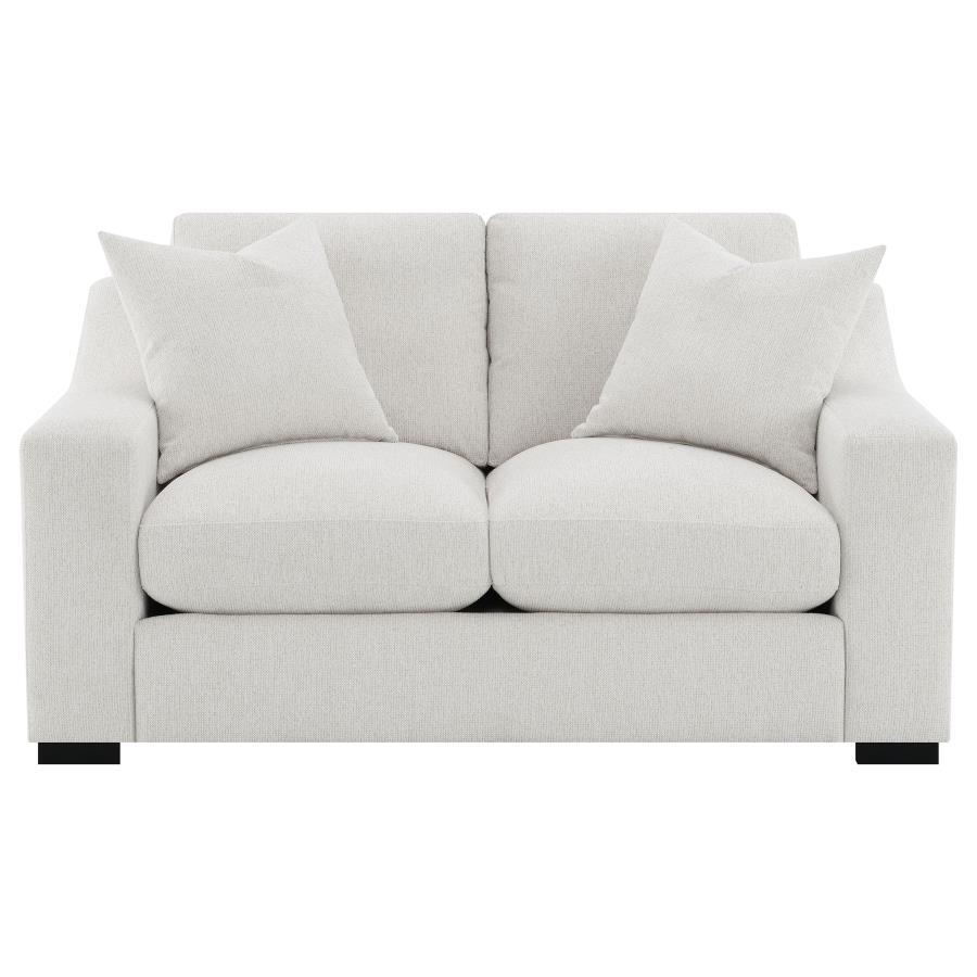 Ashlyn - Fabric Upholstered Track Arm Loveseat - Sand
