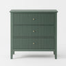 Fluted 3 Drawer Nightstand With Soft Close Slides