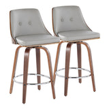 Gianna - 26" Fixed-Height Counter Stool (Set of 2) - Light Gray